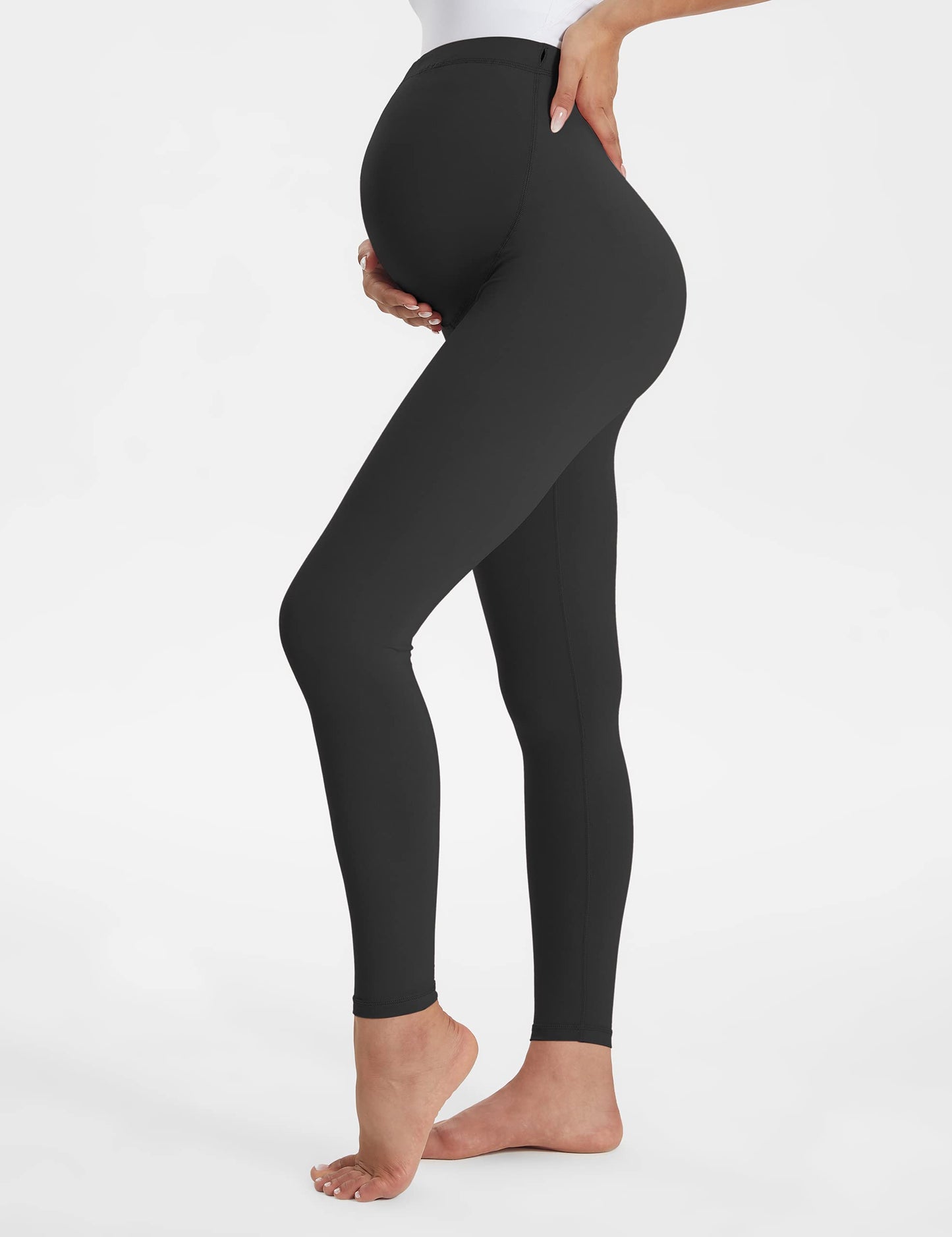 Buttergene Women's Maternity Leggings over the Belly