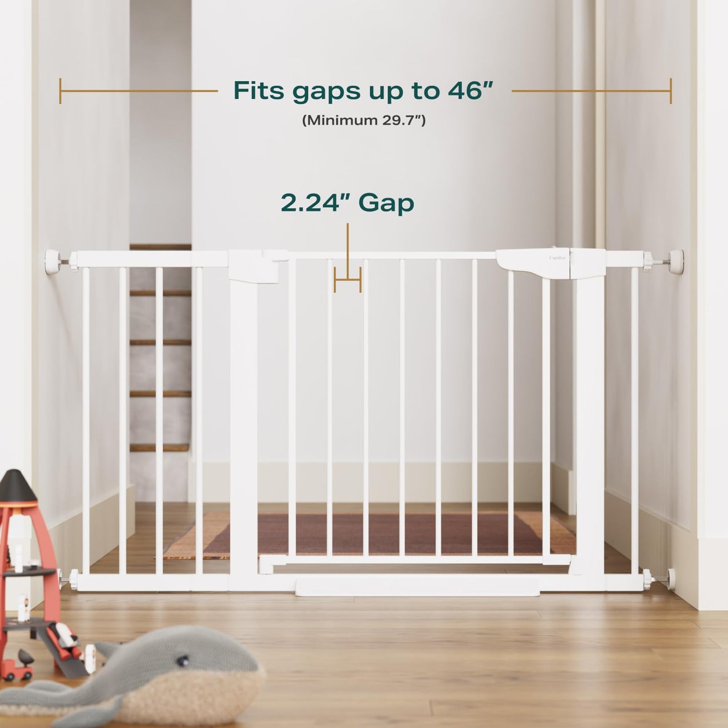 Cumbor 29.7-46" Baby Gate for Stairs