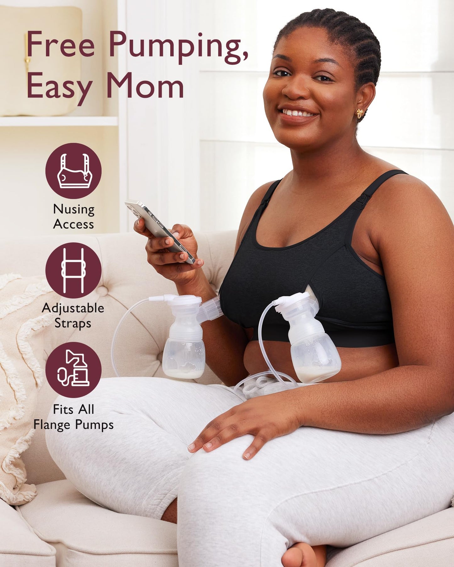 Momcozy Hands Free Pumping Bra