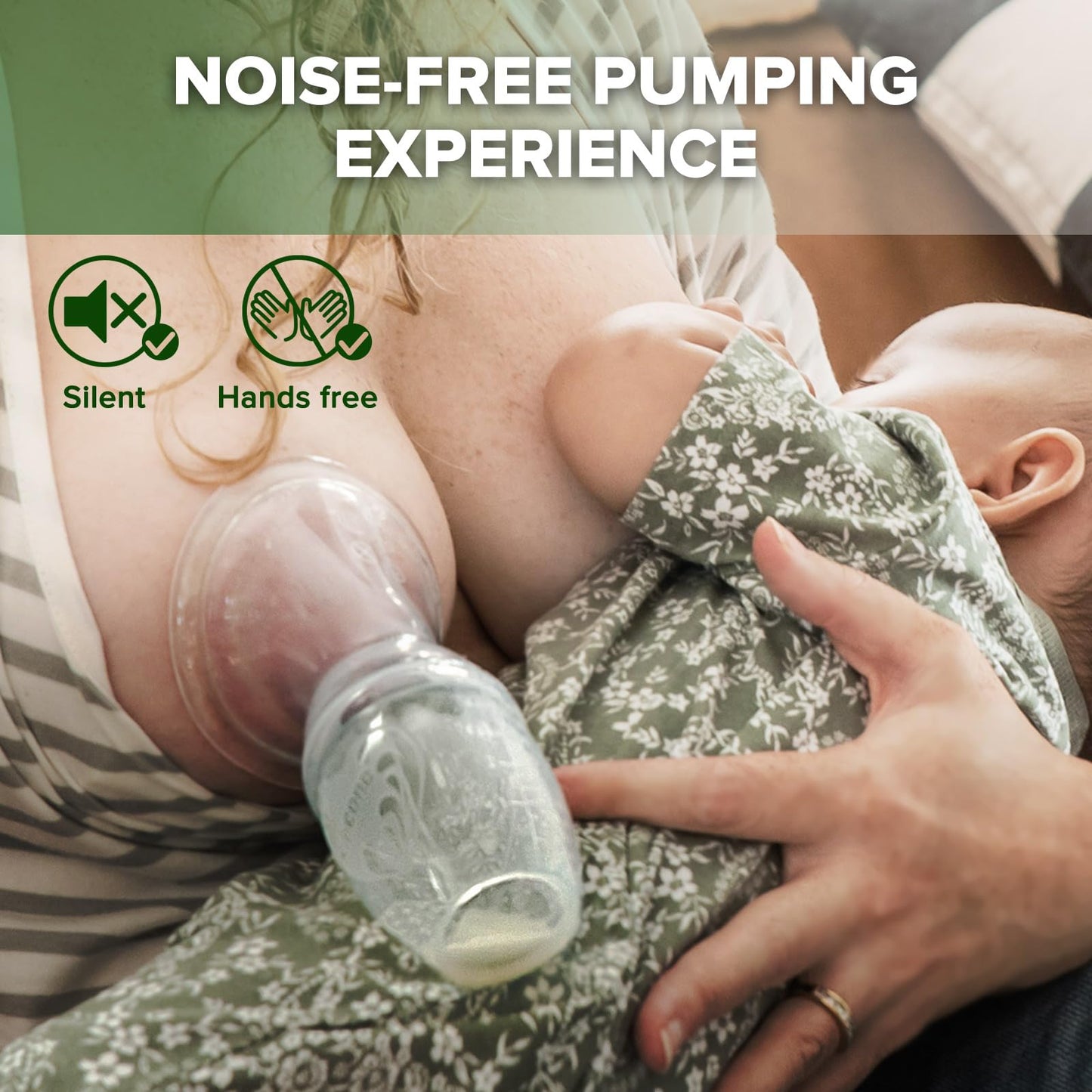 Manual Breast Pump, Silicone, Clear 4oz/100ml