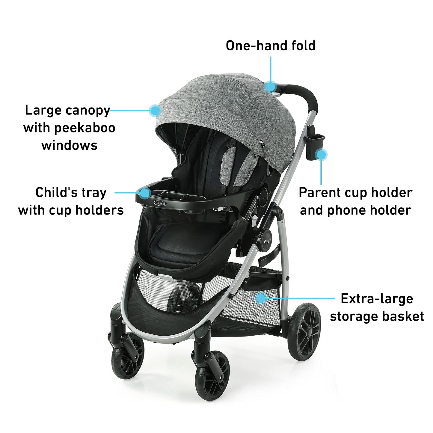 Graco Modes Pramette Travel System | Stroller & Car Seat Combo