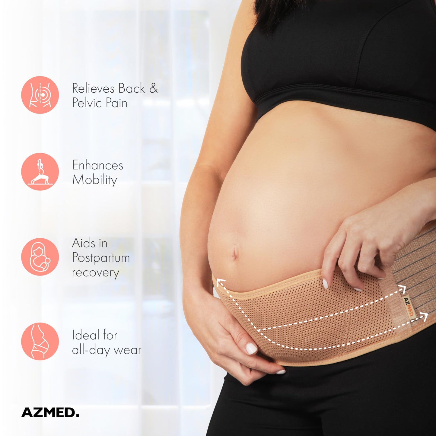 AZMED Maternity Belly Band for Pregnant Women